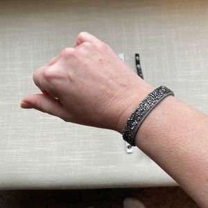 Set of three Maurices suede sparkle wristlets.